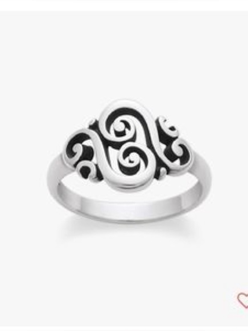 JAMES AVERY Spanish Swirl Sterling Silver Band Ring sz. 5